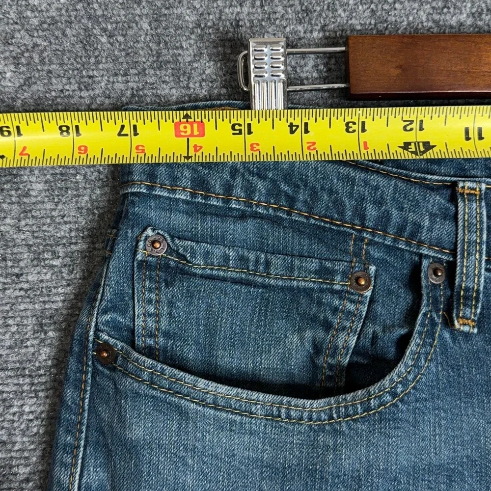 Levi's 514 Straight Leg Jeans Mens 34x29 Blue Light Wash Casual Regular Fit Dad